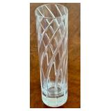 Tiffany and Co Reeds Swirl Cut Cylinder 8" Vase