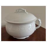 Vintage Lidded Chamber Pot