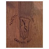 Vintage Wooden Table with Pair of Windsor Style Nichols and Stone Chairs