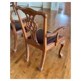 Pair of Dave Weflan Walnut Chippendale Style Chairs