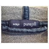 Pure Jill Hooded Zip Up Sweater with Coordinating Scarf