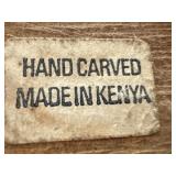 Set of Six Vintage Hand Carved Kenyan Animal Figurine Napkin Rings