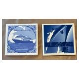 Variety of Holland American Line Tiles / Coasters