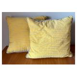 Pair of Yellow Accent Pillows