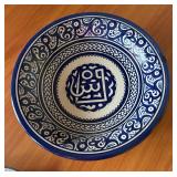 Decorative Blue and White Plates and Bowl
