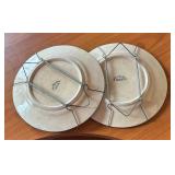 Decorative Blue and White Plates and Bowl