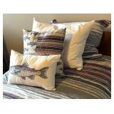 Two Vintage Twin Beds with Reversible Bedding