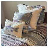 Two Vintage Twin Beds with Reversible Bedding