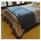 Two Vintage Twin Beds with Reversible Bedding