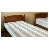 Two Vintage Twin Beds with Reversible Bedding