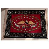 Vintage Patriotic Bi-Centenial Rug by Deering Milliken