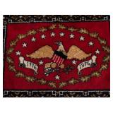 Vintage Patriotic Bi-Centenial Rug by Deering Milliken