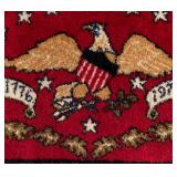Vintage Patriotic Bi-Centenial Rug by Deering Milliken