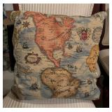 Two Geographic Print Accent Pillows
