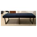 Navy Blue Upholstered Bench
