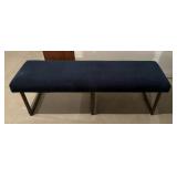 Navy Blue Upholstered Bench