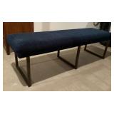 Navy Blue Upholstered Bench
