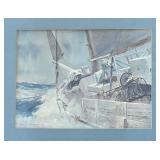 "Lester Jay Stone Oyster Boat" Limited Edition Print by Lester Jay Stone