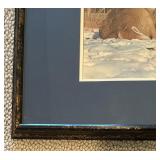 "Deer Resting in Snow" Print by Les Blacklock