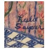 "Gingham Table" Print by Leslie Sayour