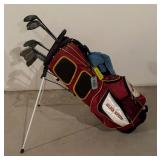 University of Minnesota Golf Bag with Golf Clubs