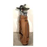 Leather Golf Bag with Ladie’s Clubs by Callaway, Yonex, Lynx, Taylor Made and More
