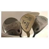 Leather Golf Bag with Ladie’s Clubs by Callaway, Yonex, Lynx, Taylor Made and More