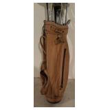 Leather Golf Bag with Ladie’s Clubs by Callaway, Yonex, Lynx, Taylor Made and More