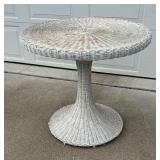 White Wicker Table