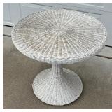 White Wicker Table
