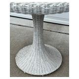 White Wicker Table