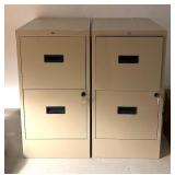 Two Hon Metal File Cabinets