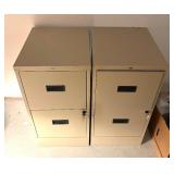 Two Hon Metal File Cabinets
