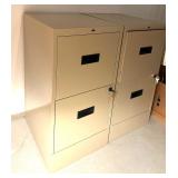 Two Hon Metal File Cabinets