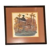 Vintage Framed Mallard Duck Print by Richard Sloan