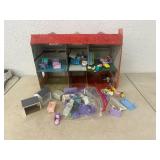 Vintage Meritory Metal 2 Story Toy House With Lots of Extras