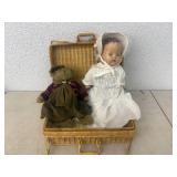 Vintage Horsman Doll in Basket