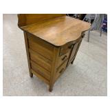 Antique Oak Dry Sink with Towel Bar