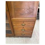 Antique Side by Side Victorian Oak Secretary