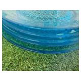 Hazel Atlas Capri Hobnail Blue Glassware