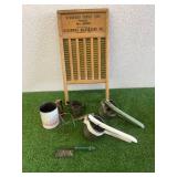 Vintage Kitchen Items & Wash Board