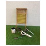Vintage Kitchen Items & Wash Board