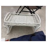 Wicker Side Table & Outdoor Chairs