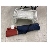 Wicker Side Table & Outdoor Chairs