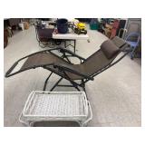 Wicker Side Table & Outdoor Chairs
