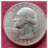 Nice 1936-D Washington Silver Quarter
