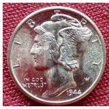 Stunning Uncirculated 1944-S Mercury Dime