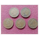 (5) Indian Pennies