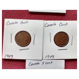(4) Vintage Canadian Coins - One Silver
