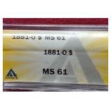 1881-O Morgan Dollar - ANACS MS61